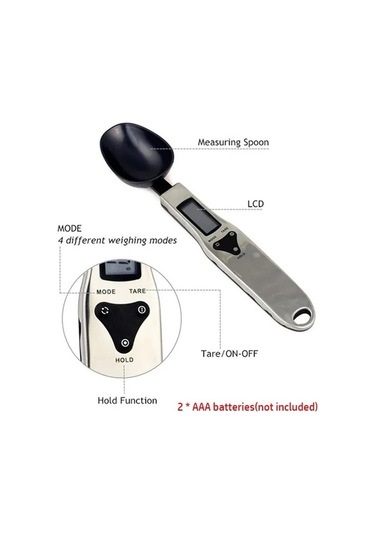 Wondernest Hassas Lichen Kaşık Dijital Terazi 500g/0.1g Yüksek Ölçek Gümüş