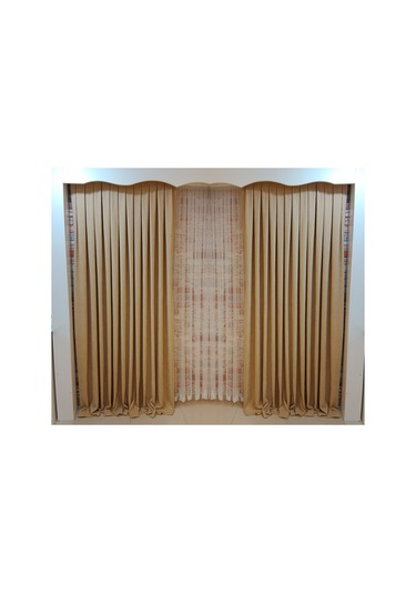 Vizyon Renk Fon Kadife Perde Çift Kanat 1/3 Sık Pileli Dikim V-06 Vizyon