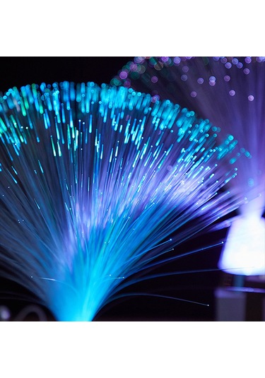 Yaozixa Renkli Fakatlı Fiber Optik Lambası - Yıldız Gibi Parıltı, Ev İçin Sıcak Atmosfer, Pırlanta Tabanlı Pilli Tip Pil Dahil Değil Diğer