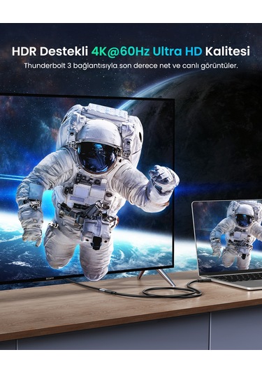 Ugreen Type-c Erkek To Type-c Dişi Uzatma Kablosu 1 Metre, 10387