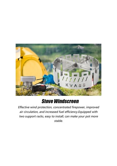 Pazly Kamp Ocağı Ön Camı - Paslanmaz Çelik Brülör Camı + Saklama Çantası Gümüş