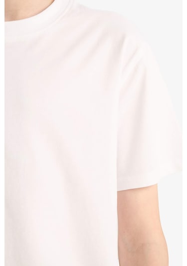 Defacto Erkek Çocuk Bisiklet Yaka Basic Düz Kısa Kollu Tişört K1687a625auwt34 Beyaz Defacto Erkek Çocuk Bisiklet Yaka Basic Düz Kısa Kollu Tişört K1687a625auwt34 Beyaz