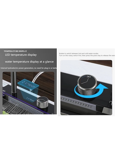 Dijital 304 İthal Akıllı Eviye Ve Batarya Seti Antrasit Gri