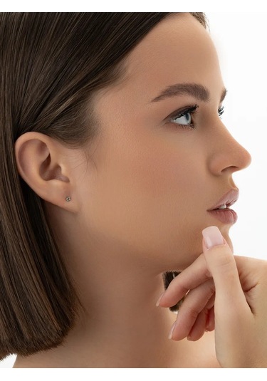 925 Lıght Silver Green Taşlı Küpe Küpeleri 91244487 Yeşil