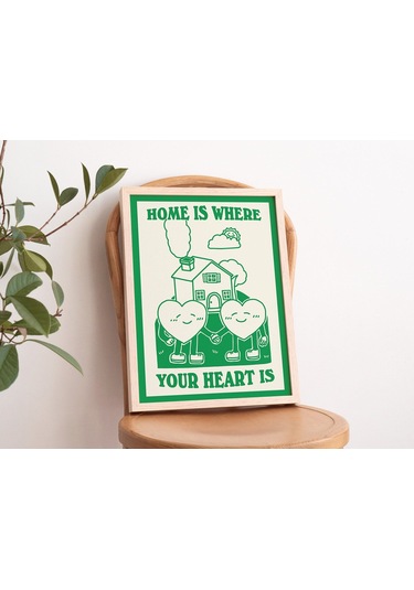 Minimalist Ev, Sevimli Ev Dekorasyonu Hediyesi, Yazdırılabilir Poster, Retro Estetik Baskılar