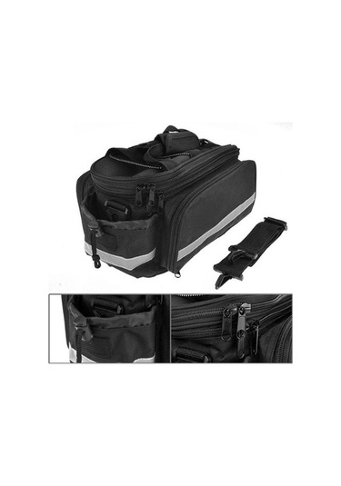 Didadodo 27l Bisiklet Çantası Arka Raf Modeli Bisiklet Taşıyıcı Çanta, Siyah Siyah