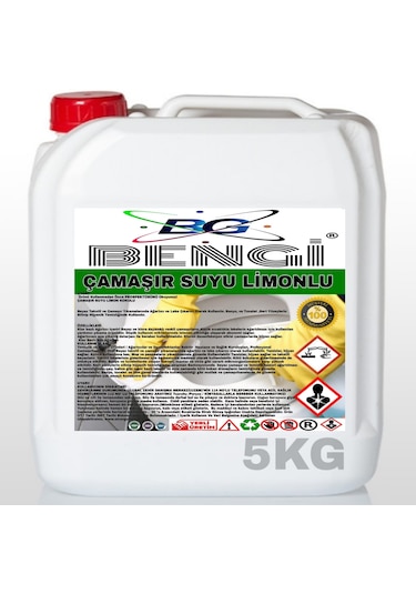 Çamaşır Suyu Limon Kokulu 5 Kg Tekli