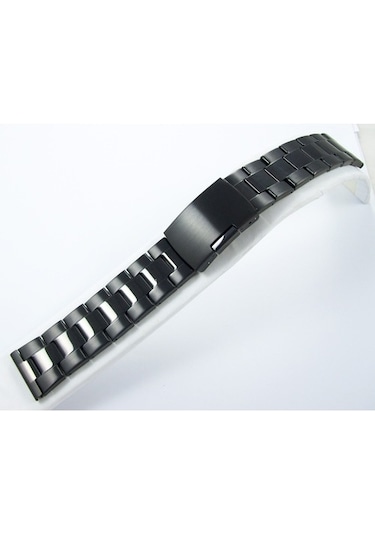 26Mm Siyah Metal Saat Kordonu Çelik Kolçak 1. Kalite Kolçak