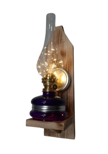 Nostajik Peri Ledli Gaz Lambası Aplik Mor