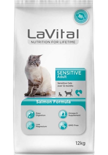 La Vital Sensitive Somonlu Yetişkin Kedi Maması 12 KG