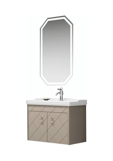 Orka - Dream 105 Banyo Dolabı Takımı Parlak Cappucino - 5000219- Diğer