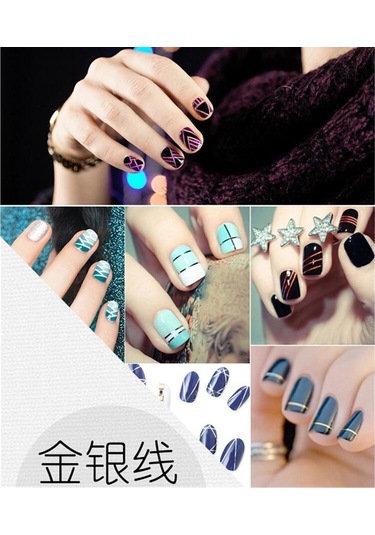 30 Adet Renkli Rulo Şerit Bant Hattı Nail Art Etiket Araçları Tırnak Etiketinde Güzellik Süslemeleri