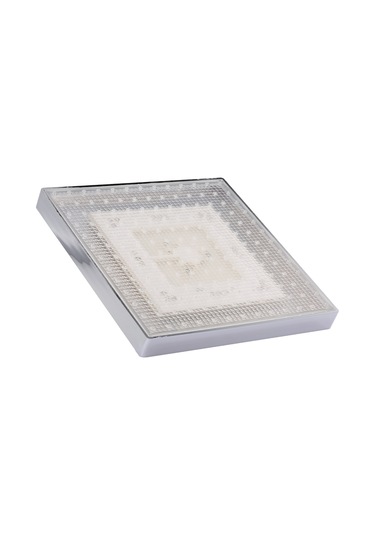 Hangfox 8 İnç Kare Led Duş Başlığı, Su Akışı İle Çalışır, Renkli Işık Ve Sıcaklık Tespiti Özelliği Rgb Gümüş