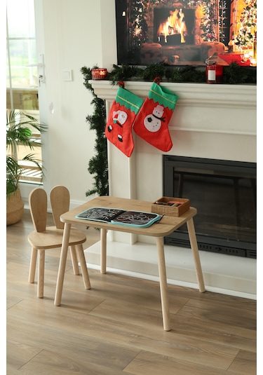 The Kids 1 Masa + 1 Sandalye (Çocuklar için Yaz-Sil Montessori Aktivite ve Etkinlik Masa Sandalye Takımı