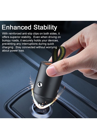 Konesam Qc3.0+pd30w Çift Portlu Hızlı Şarj Cihazı - Araç İçin Güvenli Ve Dayanıklı Şarj Aleti