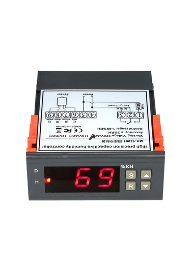 10a 220v Mini Dijital Hava Nem Kontrol Kontrol Cihazı Ölçüm Aralığı %1 %99 Sensörlü