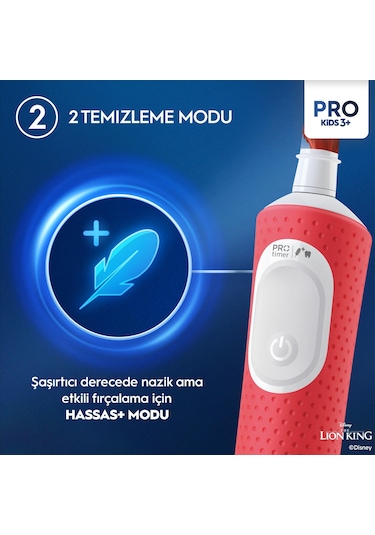 Oral-B Vitality Pro Lion King Özel Seri Çocuklar İçin Şarj Edilebilir Diş Fırçası
