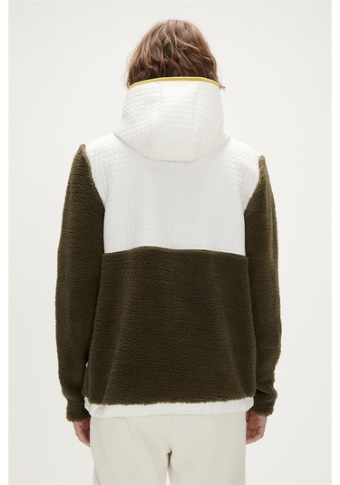 Bad Bear Leonard Plush Half-zip Haki Peluş Erkek Kapüşonlu Sweatshirt-haki Haki