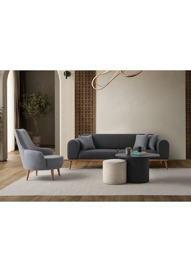 Rebull 3+3+1+1 Koltuk Takımı Antrasit