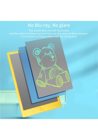 Kangvka 11 İnç Çift Taraflı Çocuk Tahtası - Abs Malzeme, Sarı+yeşil Renk, Manyetik Puzzle Ve Kalem İçeren Çizim Ve Yazma Seti Çok Renkli