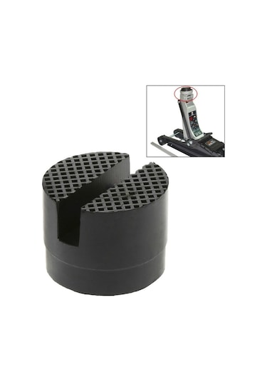 Sones Zemin Oluklu Araba Lastik Kaldırma Yastığı Çerçeve Koruyucu Adaptör Kriko Disk Pedi Aracı Siyah