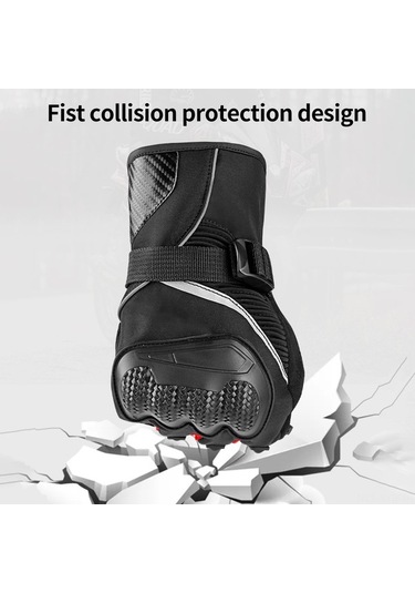 Novahub Kışlık Su Geçirmez Motosiklet Eldiveni - Sıcak Tutan Polyester Mikrofiber Eldiven