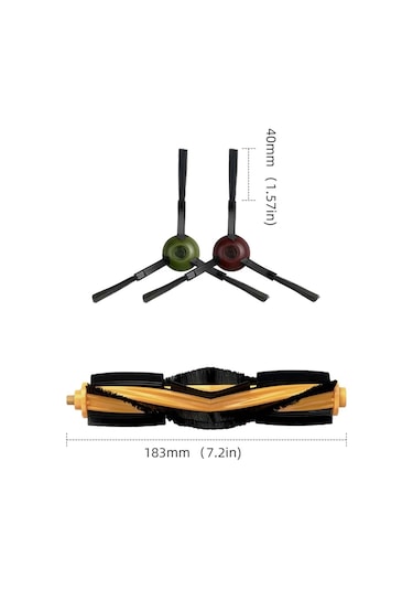 Sointeresting Yeedi Vac Max, Vac Station Robot Süpürge Aksesuarları İçin Yedek Parçalar Ana Yan Fırça Hepa Filtreler Paspas Bezi