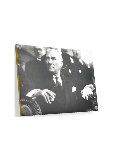 Cakasepetim Cumhuriyet Bayaramı Töreninde Atatürk Görseli Ahşap Mdf Tablo