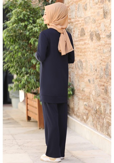 Cemre Tesettür Takım Lacivert Lacivert
