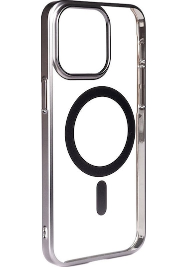 Apple Uyumlu iPhone 15 Pro Max Kılıf Wireless Şarj Özellikli Sert Pc Mat Riksos Magsafe
