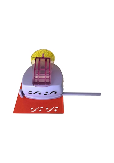 Kenar Bordür Desen Kesen 4,5 Cm Punç Şekilli Delgeç Sıralı Hediye Paketi Ve Şeker Desenli Çok Renkli