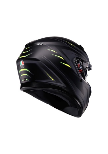 Agv K3 Mplk Syth Kapalı Kask Mat Siyah Sarı