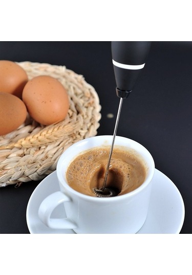 Pazly Cbtx Mutfak El Yumurta Çırpıcı, Küçük Mutfak Yardımcısı, Paslanmaz Çelik, Mini Kolu Mikser, Siyah Siyah