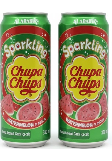 Chupa Chups Sparkling Watermelon Flavour - Karpuz Aromalı Gazlı İçecek 330 Ml 2 Adet