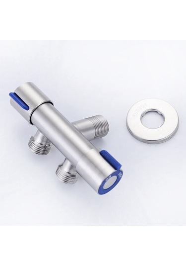 Ulzyvf Srıwen G1/2 X 1/2 304 Paslanmaz Çelik Açılı Vana, Çift Saplı Çift Kontrol Musluk