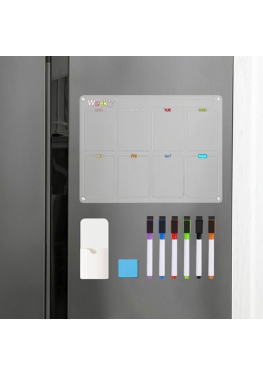 Dolıty Buzdolabı Için Manyetik Takvim Ofis Mutfak Tarzı Stil-a Yeşil