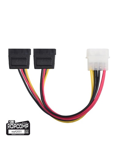 Ropcomp 4-pin Molex Erkek - 15-pin Sata Güç Dönüştürücü Ve Çoklayıcı Kablo