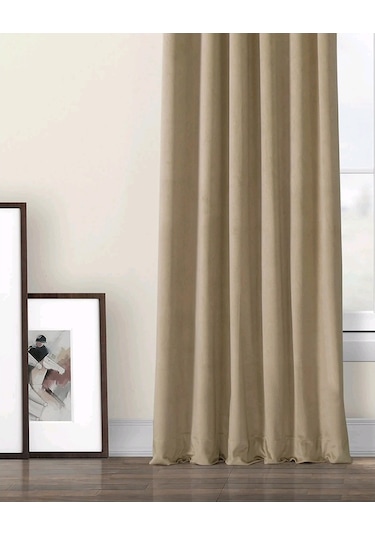 Evdepo Home Deniz Soft Pileli Fon Perde Koyu Bej