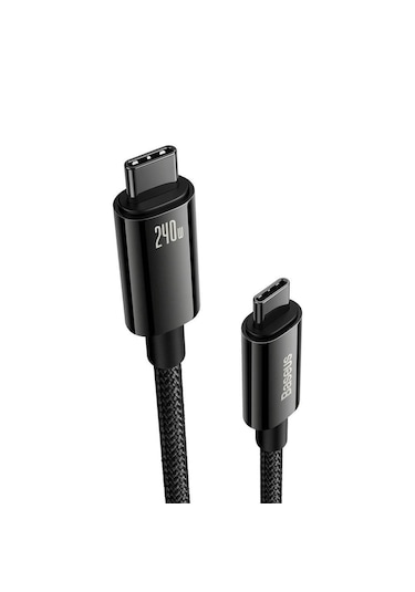 Baseus Tungsten Gold Hızlı Şarj Data Kablosu Type-c 240w 1m Siyah