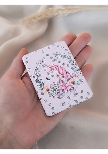 Ayna Makyaj Aynası At Kafası Model Cep El Aynası Çanta Seyahat Taşınabilir Çok Renkli