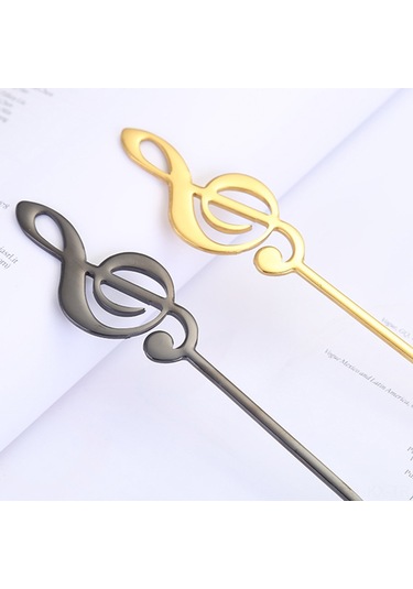 Kangvka Gitar Desenli 304 Paslanmaz Çelik Kahve Kaşığı - Muzik Stili Karıştırıcı Kürdan, Gümüş Renk Diğer