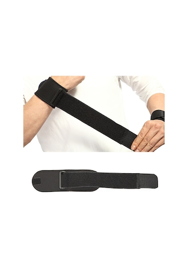 El Bilek Bandajı Elastik Sporcu Bilekliği Fitness Ağırl... Siyah