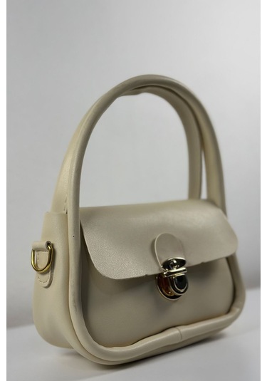 Saphira Arcana Krem Kilit Detaylı El Ve Omuz Çantası Krem