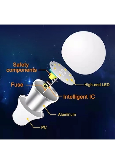 Sones Pcs Tuya Ty-10w Rgb+cct Bluetooth Cep Telefonu Kontrolü Akıllı Led Ampul Topu