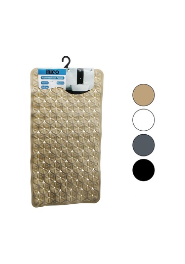 Dikdörtgen - Plastik Kabartma Çiçek Desen- Renkli 92pcs Vantuz Kaydırmaz Banyo- Küvet Paspas 36x67cm Çok Renkli