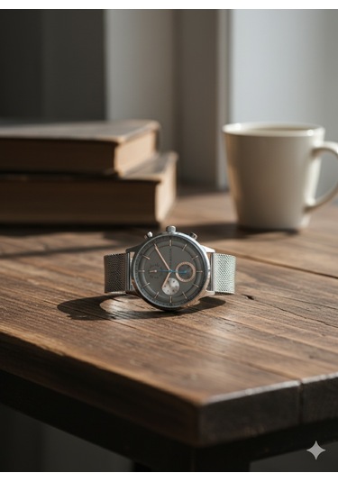 For Motion Erkek Kol Saati Gümüş Renk, Gümüş Kadran - Fc.1330fh.01, 2 Yıl Garantili Gümüş