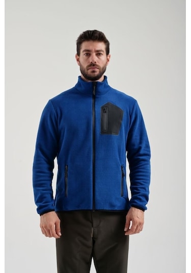 Exuma 2312003 Erkek Royal Blue Tam Fermuarlı Polar 001