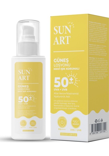 Sunart Güneş Losyonu Spf50+ 100 Ml