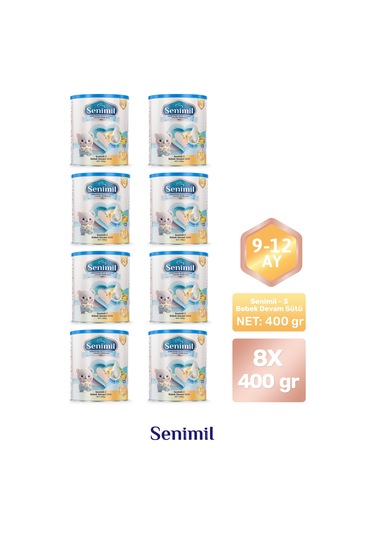 Senimil 3 Bebek Devam Sütü 400 G 8 Adet