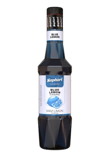 Saphori Mavi Limon Aromalı Kokteyl Şurubu Mavi Limon Şurubu 700 Ml